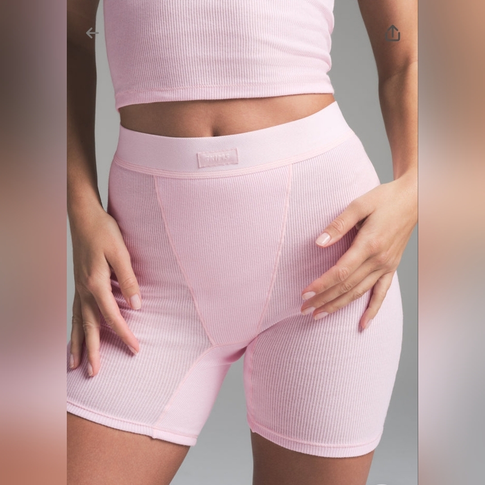 Skims Cotton Rib Boxer in Cherry Blossom🍒🌸